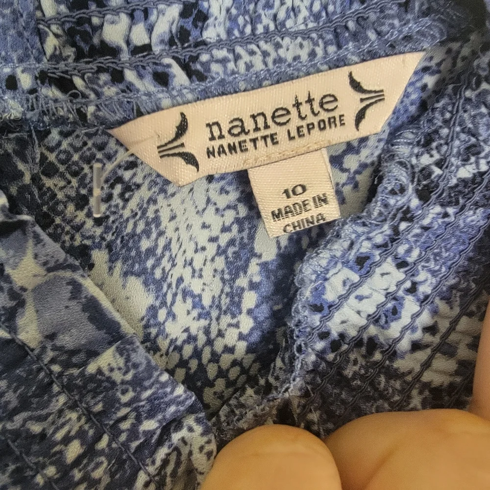 Nanette Lepore Blue Denim‎ Sleeveless Dress, Smock Sz 10